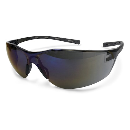 Radians Tecona, Safety Glasses, Anti-Scratch, Blue Mirror Lens, Clear Frame, Full-Frame, 1 PR TEC1-70